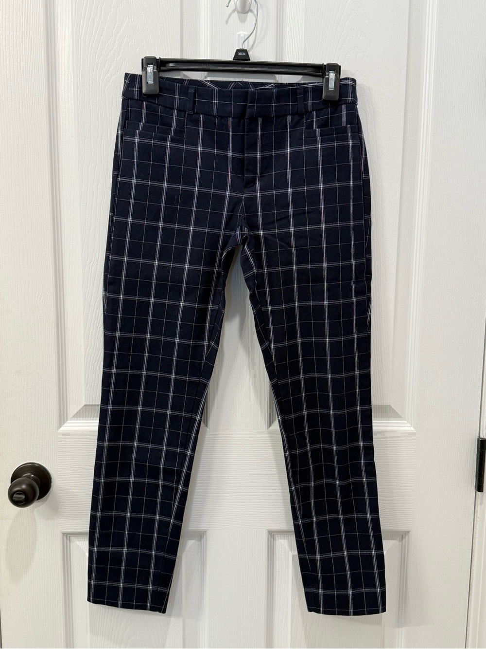 Banana Republic Navy Windowpane Chinos for Men
